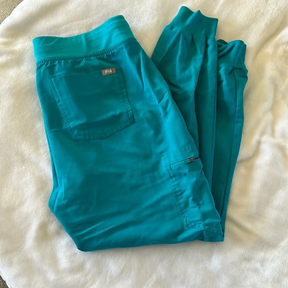 Figs Teal Zamora Jogger Scrub Pants size L - Picture 6 of 7